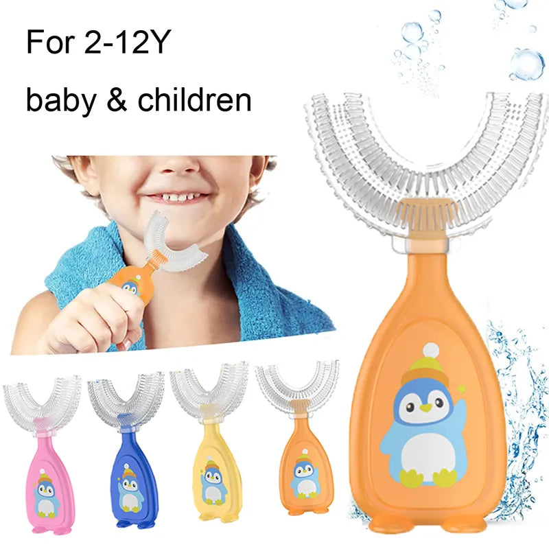 U-shape Silicone Cleaning Kids Toothbrush