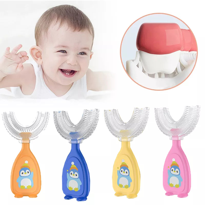 U-shape Silicone Cleaning Kids Toothbrush