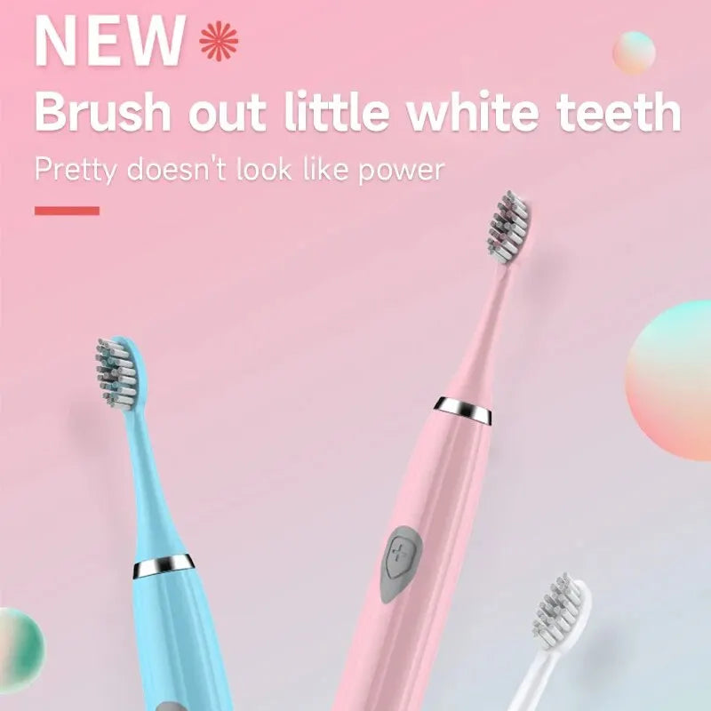 Electric Toothbrush for Adults Soft DuPont Bristle Portable Battery Waterproof Oral Care