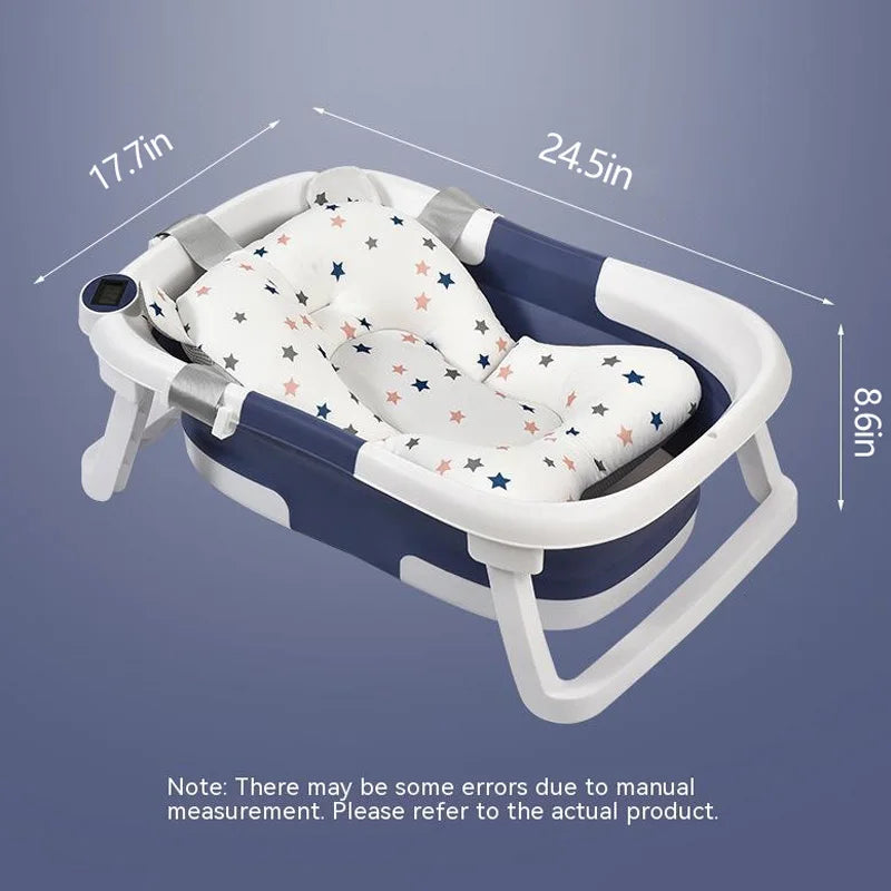 Temperature Sensing Silicone Baby Bathtub Non-Slip Foot Bath Bucket