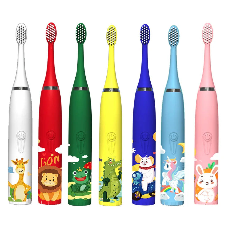 Electric Toothbrush for Kids Cartoon Sonic Battery Electric Teeth Brush