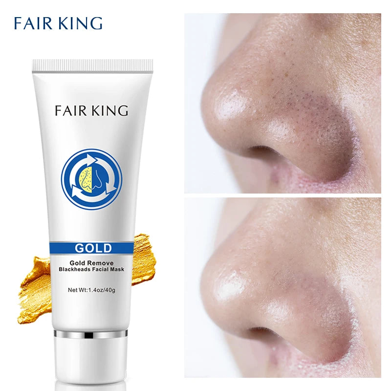 FAIR KING Blackhead Removal Gold Mask Cleansing Pores Dirt Oil Control Facial Treatment Mask Peel-Off Mask 40g Skin Care