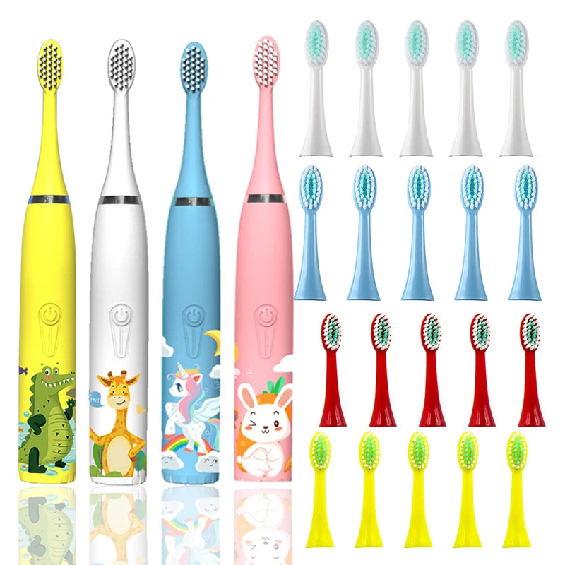 Electric Toothbrush for Kids Cartoon Sonic Battery Electric Teeth Brush
