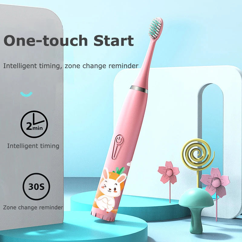Electric Toothbrush for Kids Cartoon Sonic Battery Electric Teeth Brush
