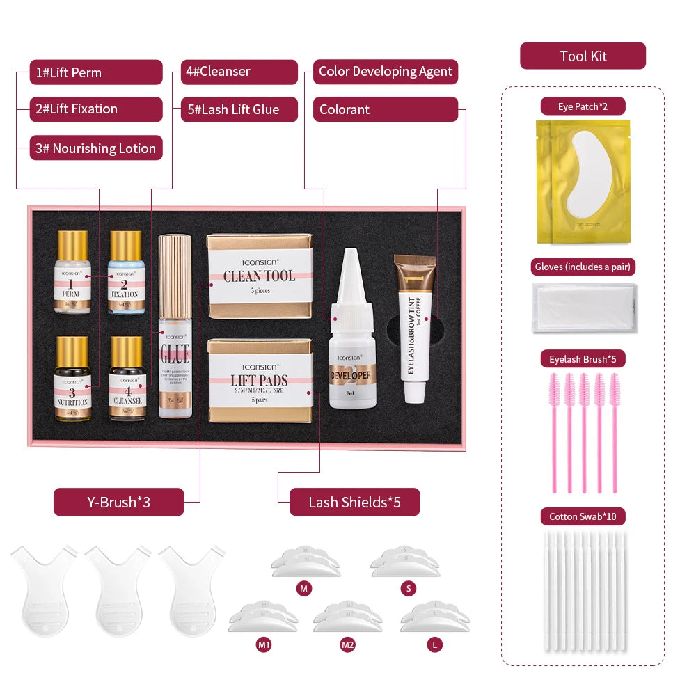 Dropshipping ICONSIGN Lash Lift Kit And Brow Dye Tint Kit Lifting Eye Makeup