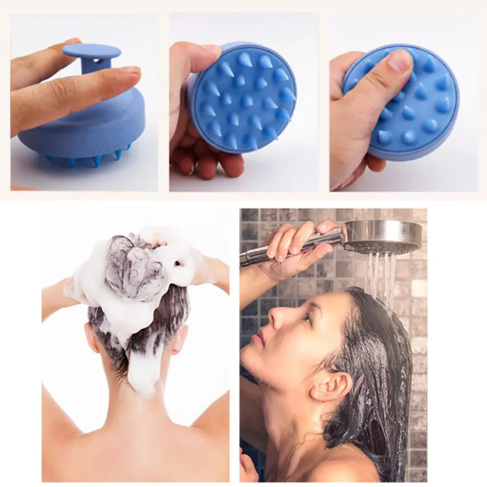 Silicone Shampoo Brush Head Scalp Massager