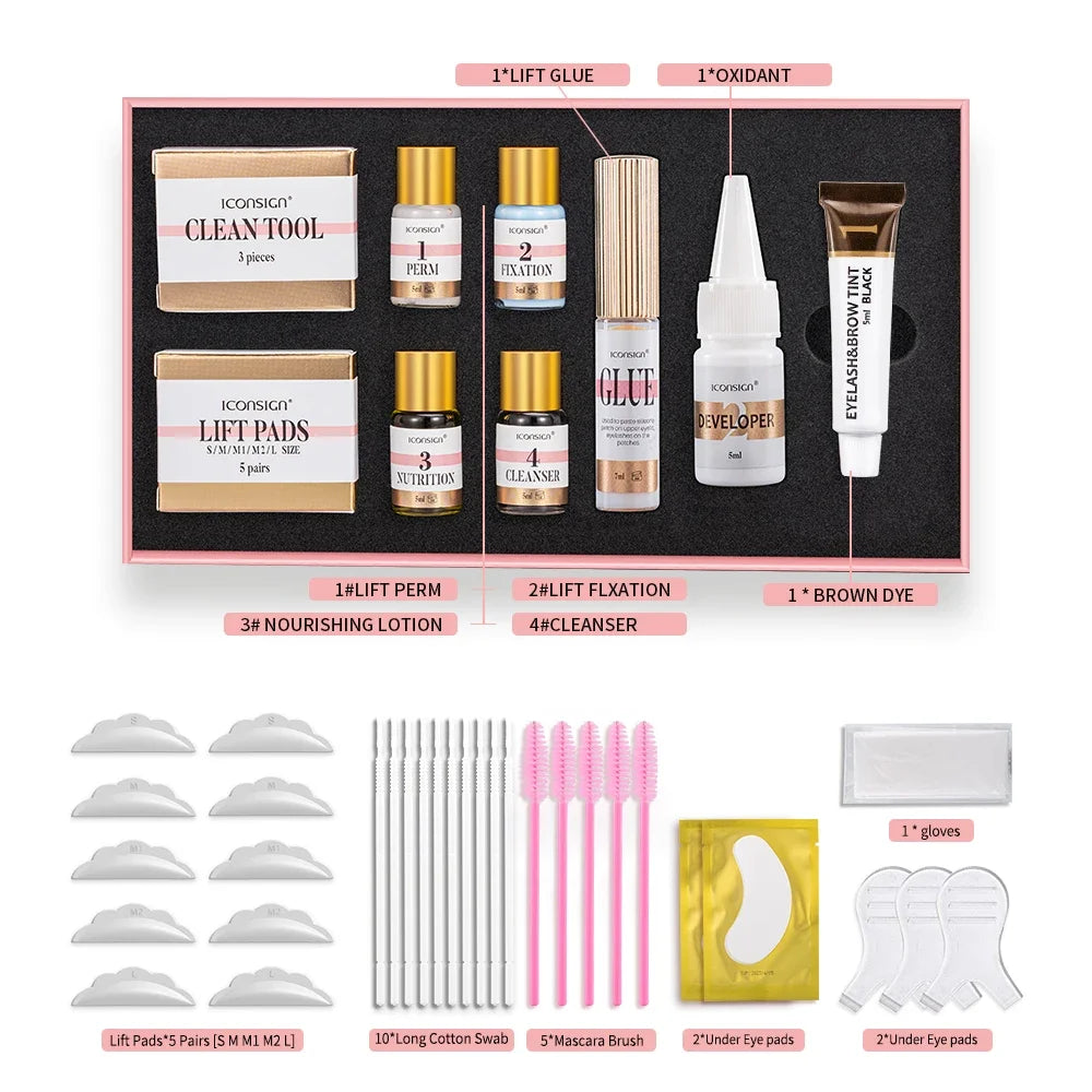 Dropshipping ICONSIGN Lash Lift Kit And Brow Dye Tint Kit Lifting Eye Makeup