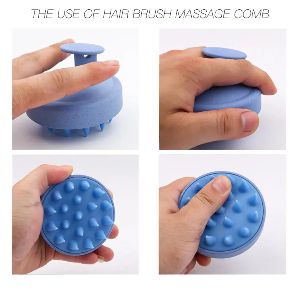 Silicone Shampoo Brush Head Scalp Massager