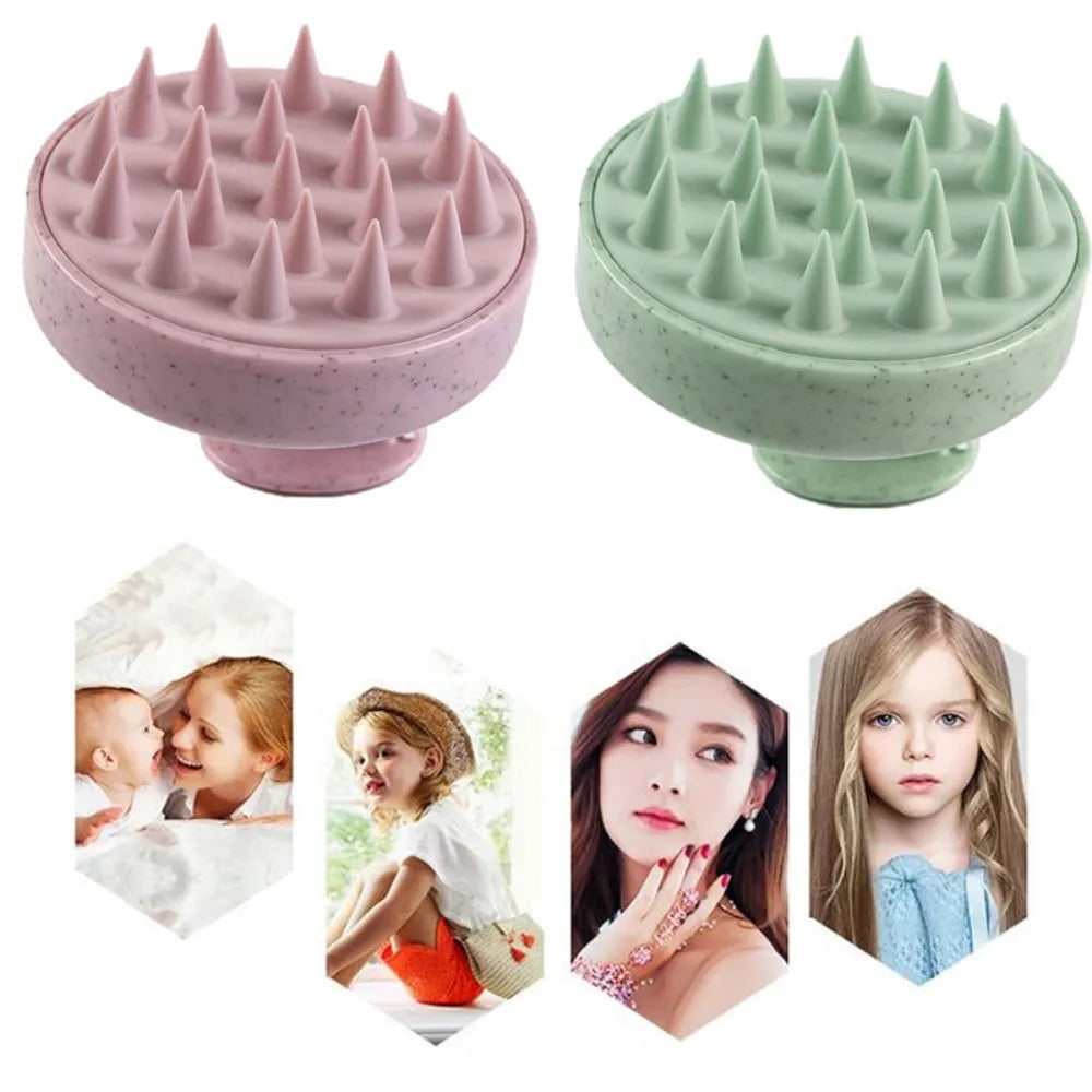 Silicone Shampoo Brush Head Scalp Massager