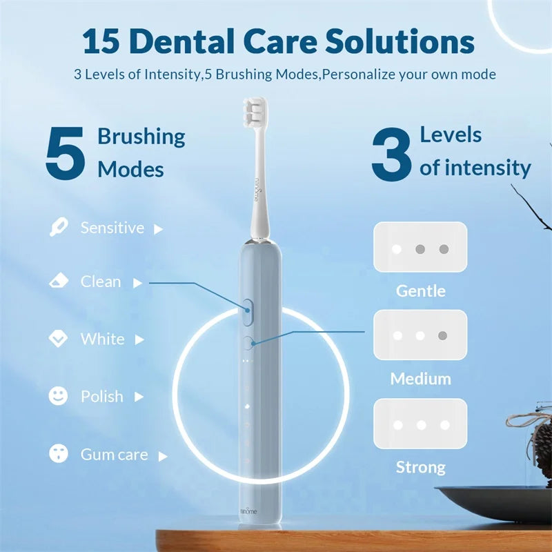 Nandme NX7000 Smart Ultrasound Sonic Electric Toothbrush 5 Mode Smart Time Whitener