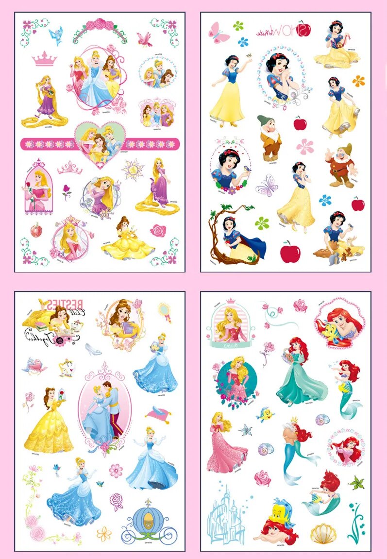 Disney Princess Temporary Tattoo Stickers with Gift Box