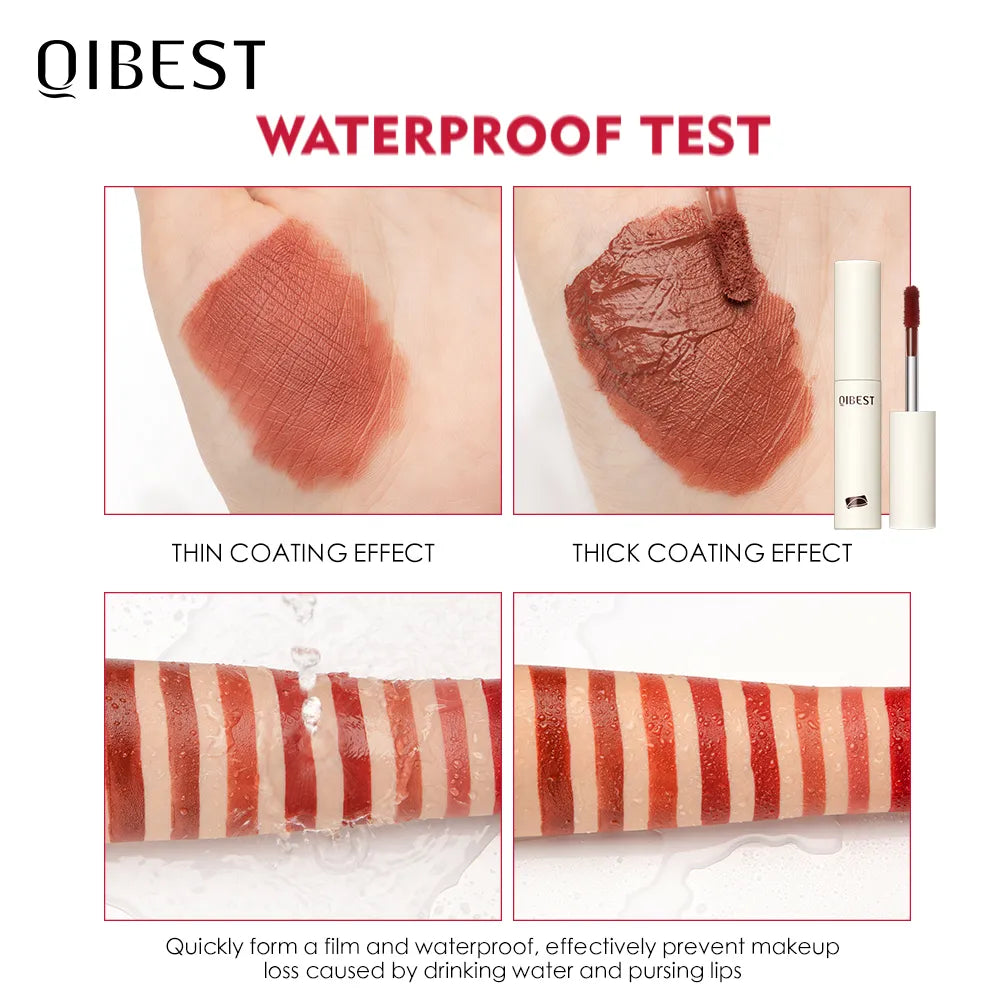 QIBEST 8-Color Nude Matte Lip Gloss Collection