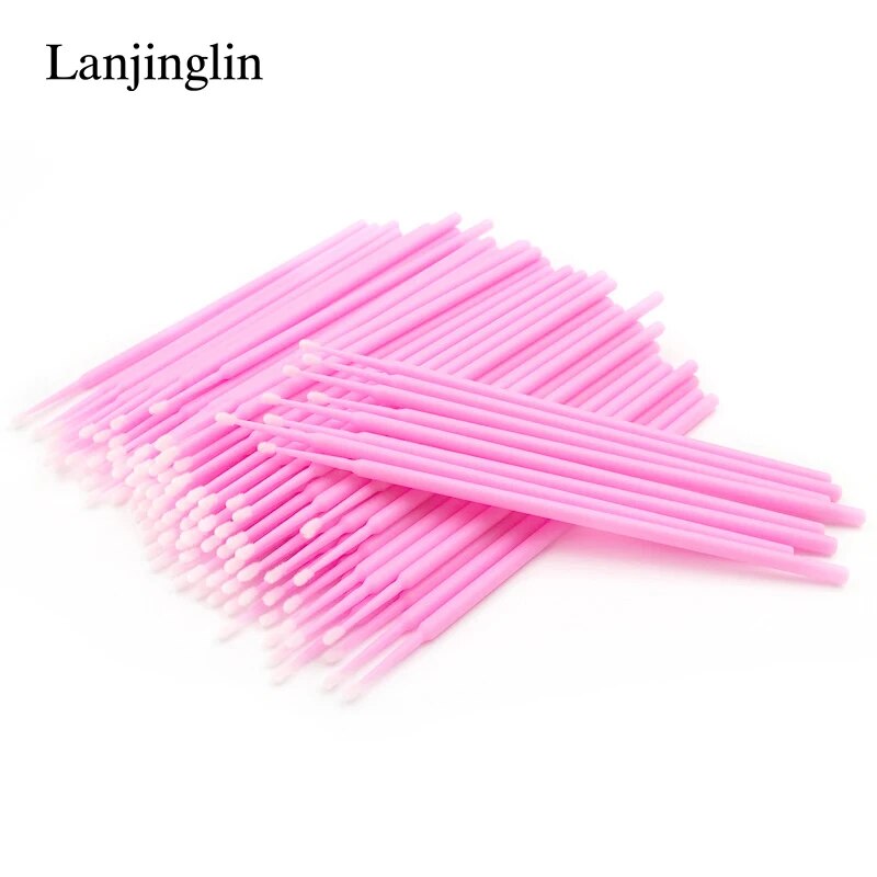 Disposable Micro Brushes Cotton Swab Eyelash Makeup Tools