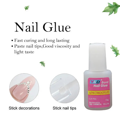 Fast Drying Nail Glue for False Nails Glitter, Acrylic, Rhinestone Decoration