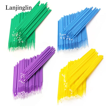 Disposable Micro Brushes Cotton Swab Eyelash Makeup Tools