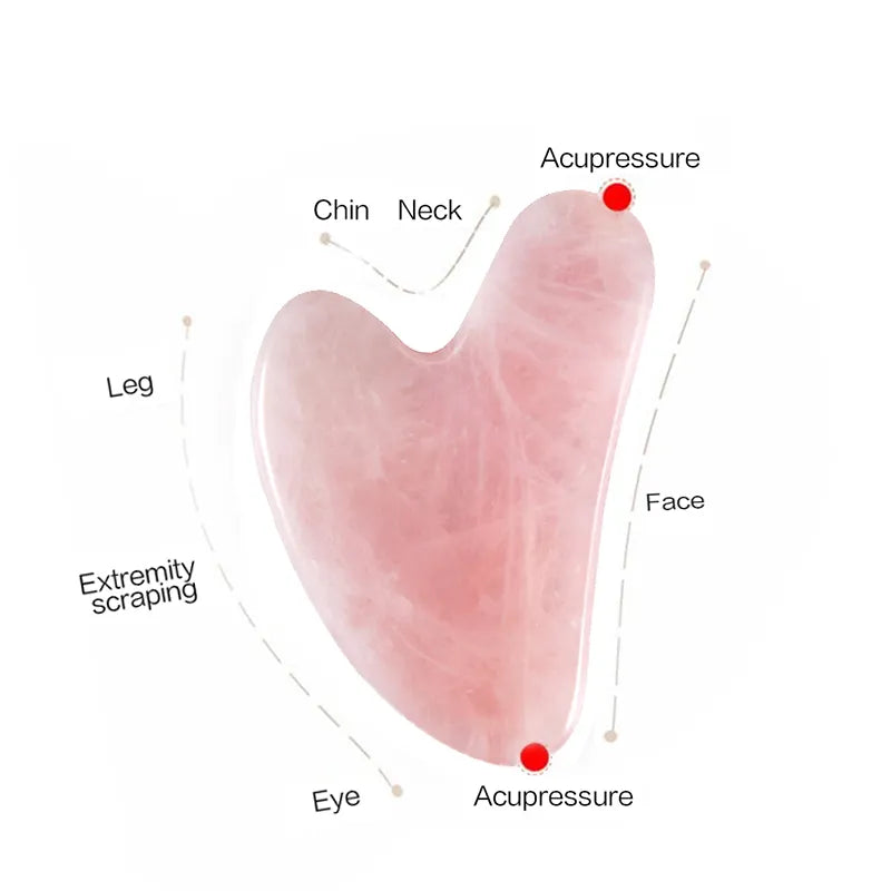 Rose Quartz Gua Sha: Natural Stone Beauty Tool