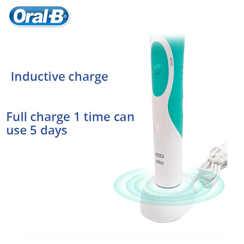 Oral B Electric Charging Toothbrush Adult Rotation Clean Teeth 3D Whitening Care Brush With Gift Brush Heads