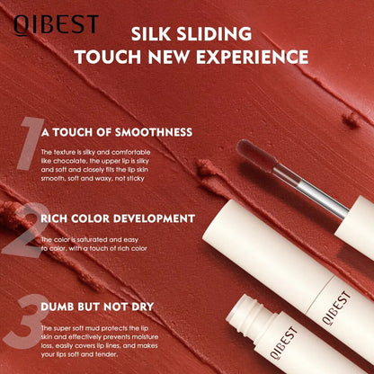 QIBEST 8-Color Nude Matte Lip Gloss Collection