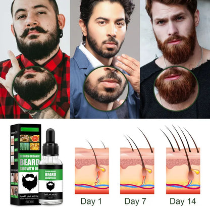 Professional Beard Growth Oil with Keratin & Rosemary