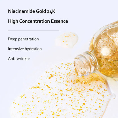Illuminate Your Skin with 24K Gold Niacinamide Face Serum, Korean Skin Care Products