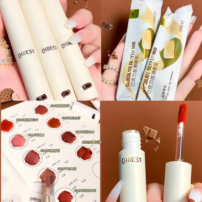 QIBEST 8-Color Nude Matte Lip Gloss Collection