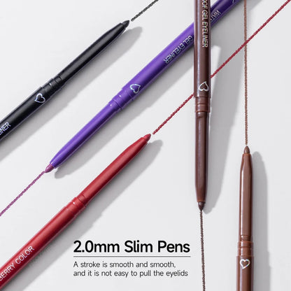 Black Brown Quick-drying Eyeliner Waterproof Liquid Gel Pen Long Lasting Not Blooming