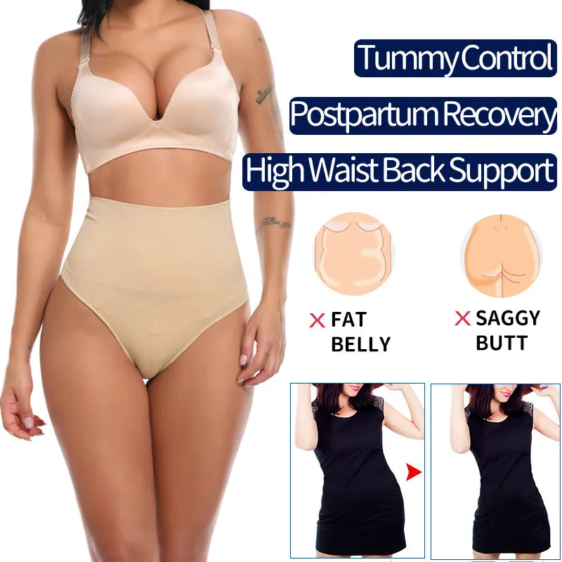 High Waist Tummy Control Thong Shaper