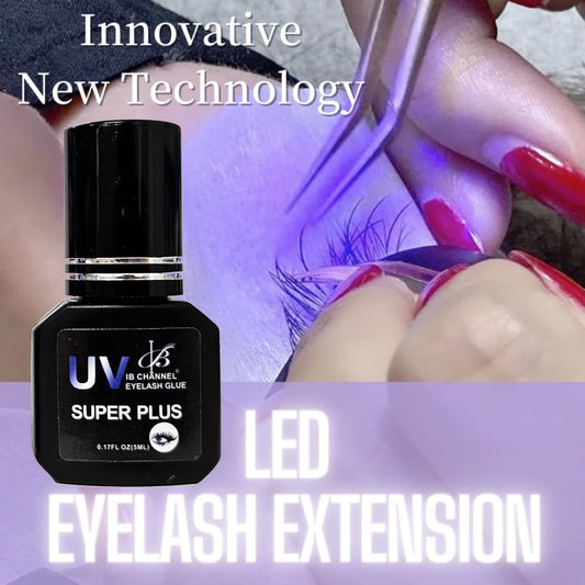 Wholesale Korea UV Super Plus Glue Eyelash Health Extension Original Blue/Transparent UV Lash Glue 1 Sec Fast Dry Makeup Tools
