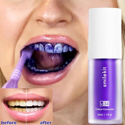 Smilekit V34 Purple Toothpaste: Your Gateway to Radiant, Brighter, Whiter  Smiles