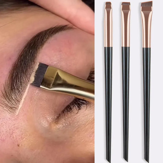 Portable Flat Fine Eye Liner Brow Contour Makeup Brushes