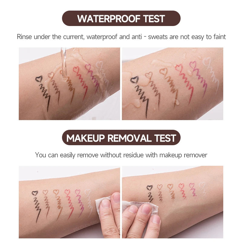 Black Brown Quick-drying Eyeliner Waterproof Liquid Gel Pen Long Lasting Not Blooming