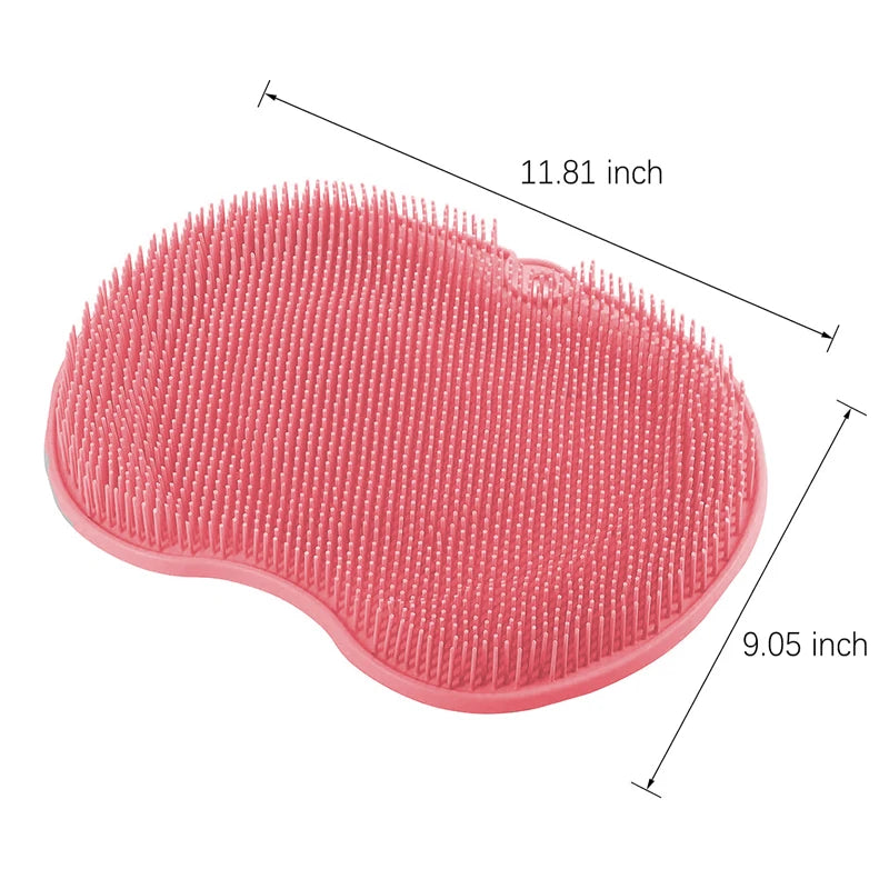 Silicone Rub Brush Massage Shower Mat with Sucker Bath Massage Pad