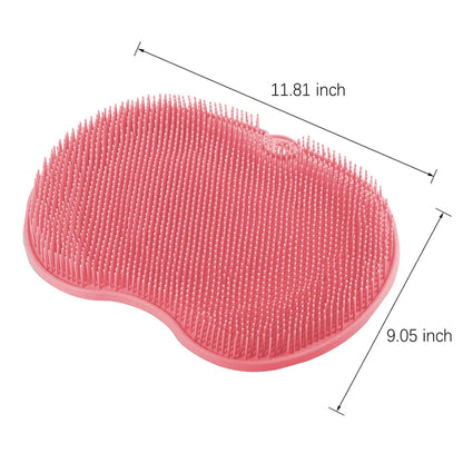 Silicone Rub Brush Massage Shower Mat with Sucker Bath Massage Pad