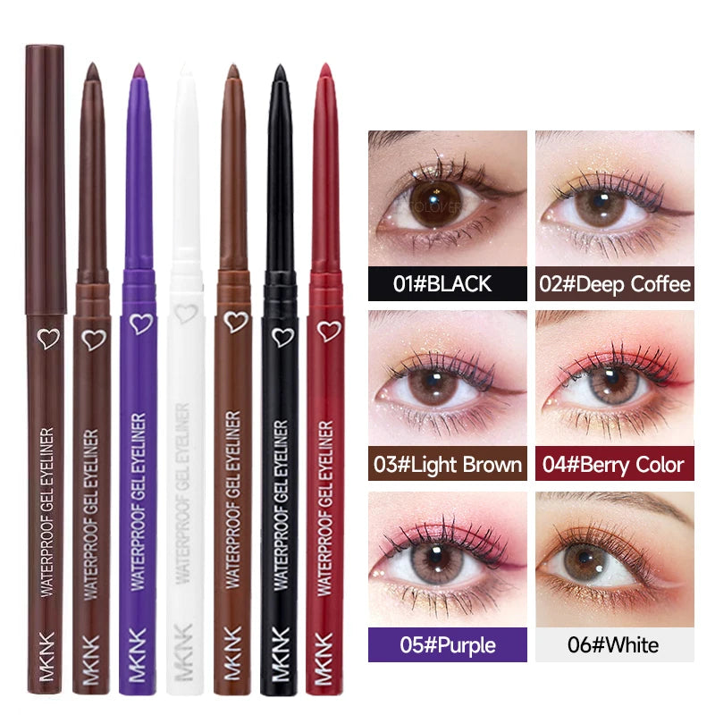 Black Brown Quick-drying Eyeliner Waterproof Liquid Gel Pen Long Lasting Not Blooming