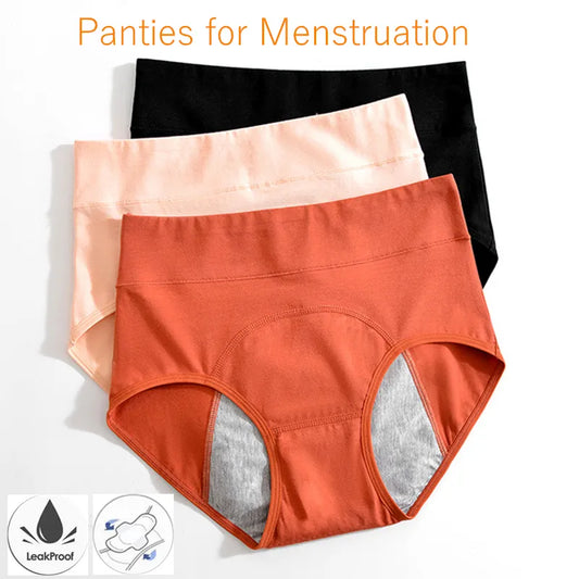 High Waist Cotton Menstrual Panties