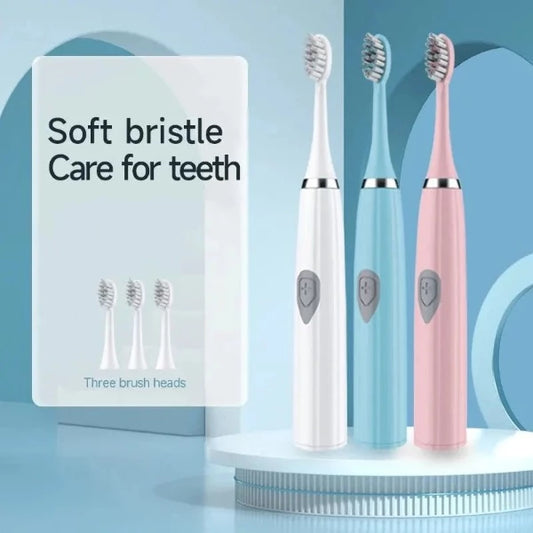 Electric Toothbrush for Adults Soft DuPont Bristle Portable Battery Waterproof  Oral Care