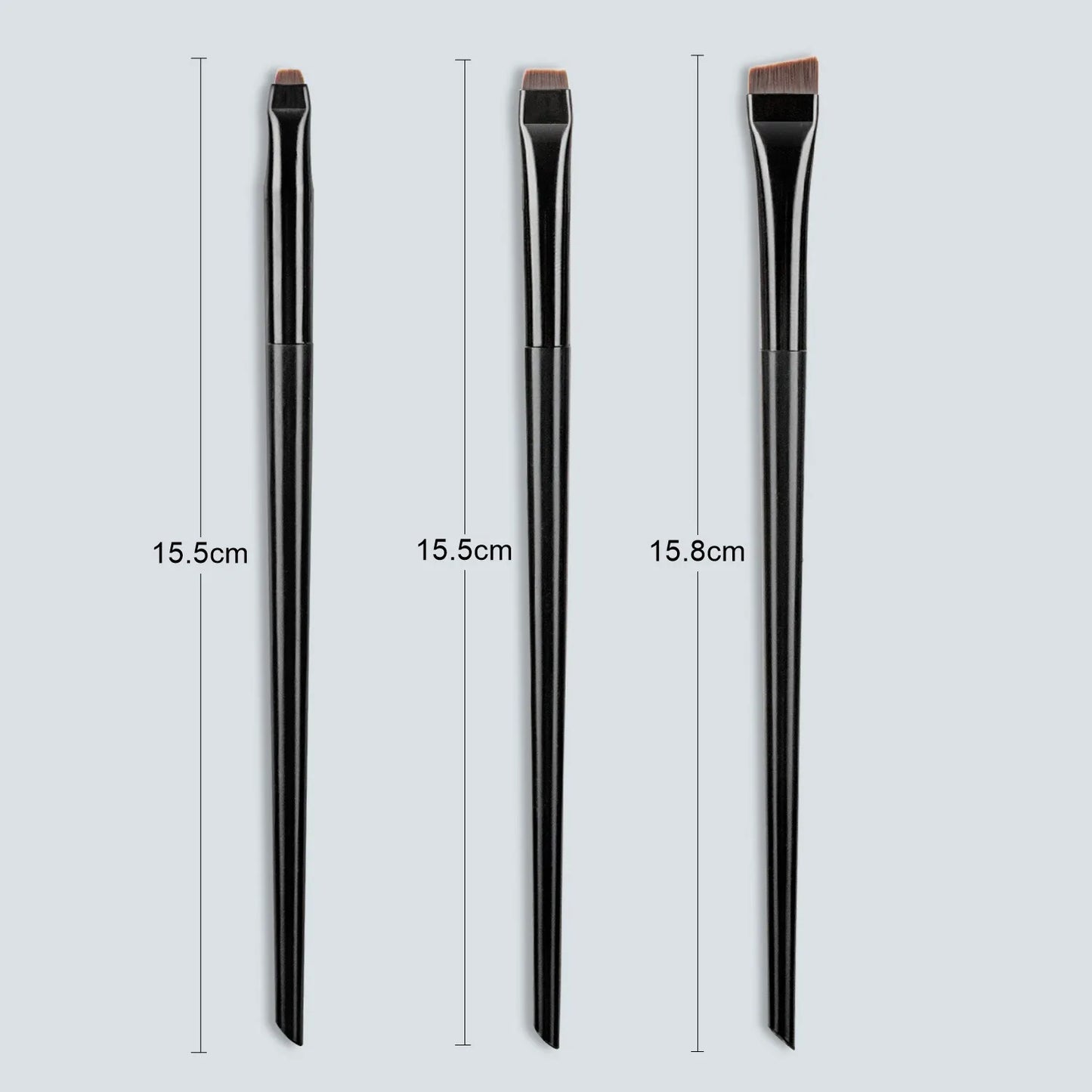 Portable Flat Fine Eye Liner Brow Contour Makeup Brushes