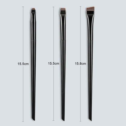 Portable Flat Fine Eye Liner Brow Contour Makeup Brushes