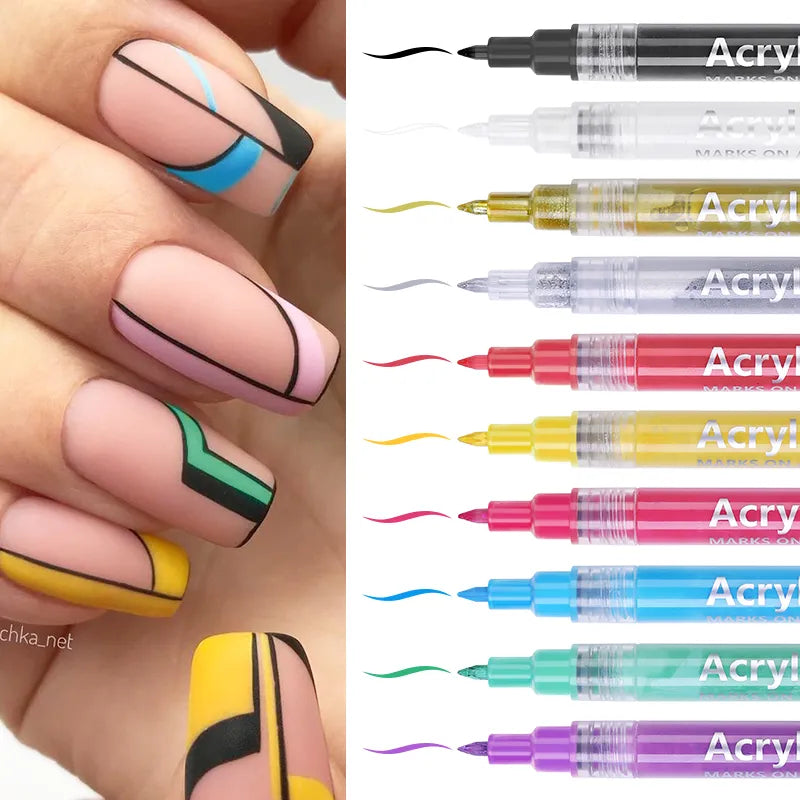 Nail Art Beauty Tool Manicure Set with Acrylic Pen Waterproof Painting and More