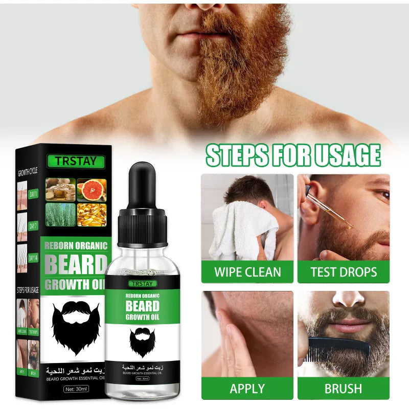 Professional Beard Growth Oil with Keratin & Rosemary