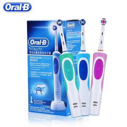 Oral B Electric Charging Toothbrush Adult Rotation Clean Teeth 3D Whitening Care Brush With Gift Brush Heads