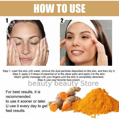 Turmeric Oil Skin To Lightening Acne Dark Patches