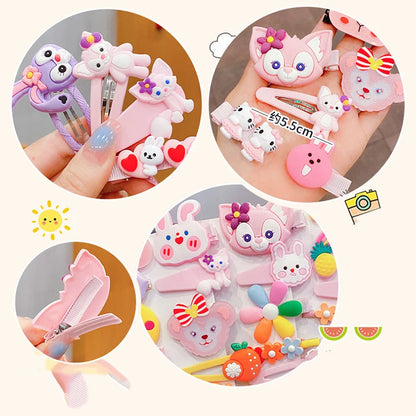 Kids Cute Hair Clips Accessories Girl Princess Cartoon Animal Headwear Baby Hair Pin