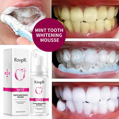 RtopR Mint Tooth Whitenging Mousse Oral Cleaning Whitening Teeth Plaque Stains Removal Remove Odor Oral Refreshing Whiten Teeth