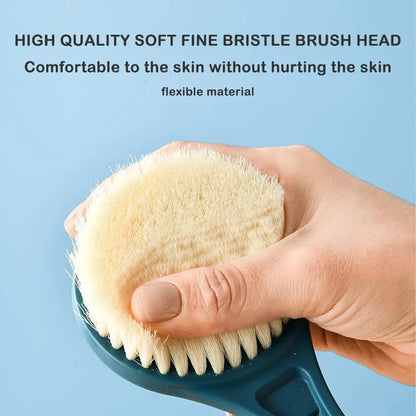 Soft Hair ,Long Handled, Mud Back Scrubber Massage Bath Brush with Back Ball