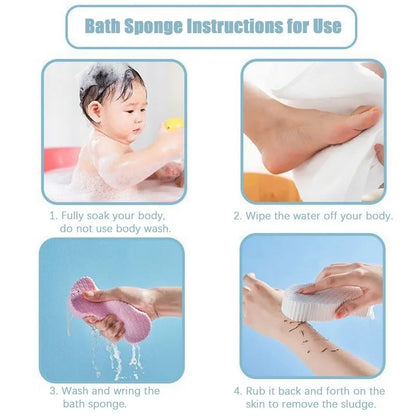 Soft Sponge Body Scrubber Bath Exfoliating Scrub Sponge