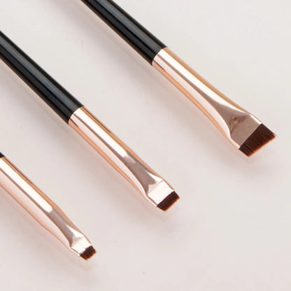 Portable Flat Fine Eye Liner Brow Contour Makeup Brushes