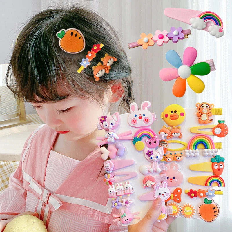 Kids Cute Hair Clips Accessories Girl Princess Cartoon Animal Headwear Baby Hair Pin