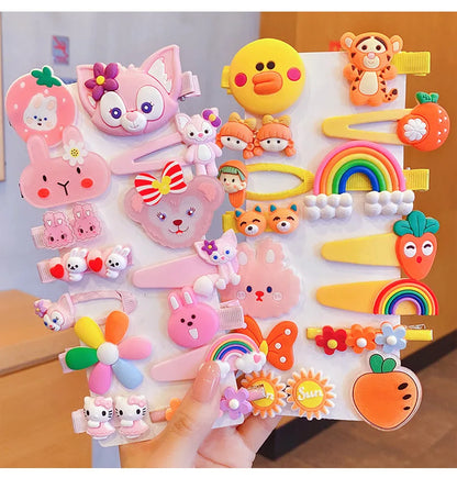 Kids Cute Hair Clips Accessories Girl Princess Cartoon Animal Headwear Baby Hair Pin